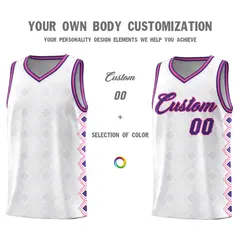 White Side Blocks Sports Uniform Basketball Jersey 3