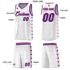 White Side Blocks Sports Uniform Basketball Jersey 5