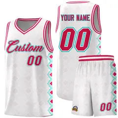 White Side Blocks Sports Uniform Basketball Jersey