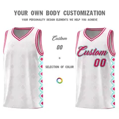 White Side Blocks Sports Uniform Basketball Jersey 3