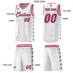 White Side Blocks Sports Uniform Basketball Jersey 5