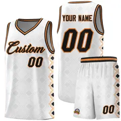 White Side Blocks Sports Uniform Basketball Jersey