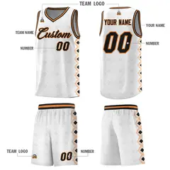White Side Blocks Sports Uniform Basketball Jersey 5