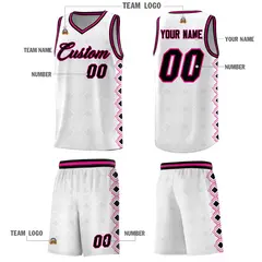 White Side Blocks Sports Uniform Basketball Jersey 5