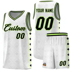White Side Blocks Sports Uniform Basketball Jersey