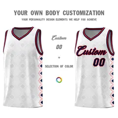 White Side Blocks Sports Uniform Basketball Jersey 3