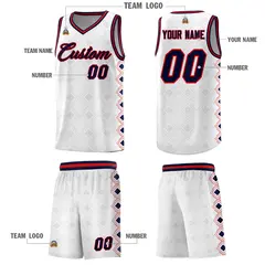White Side Blocks Sports Uniform Basketball Jersey 5