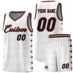 White Side Blocks Sports Uniform Basketball Jersey 1