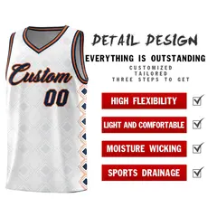 White Side Blocks Sports Uniform Basketball Jersey 2