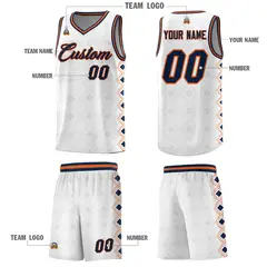 White Side Blocks Sports Uniform Basketball Jersey 5