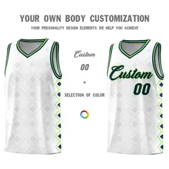 White Side Blocks Sports Uniform Basketball Jersey 3
