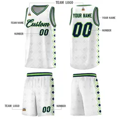 White Side Blocks Sports Uniform Basketball Jersey 5