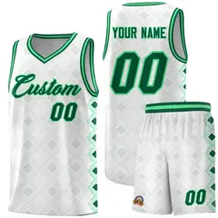 White Side Blocks Sports Uniform Basketball Jersey 1