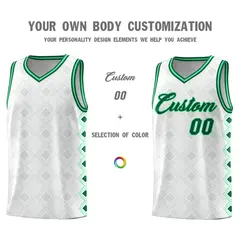 White Side Blocks Sports Uniform Basketball Jersey 3