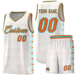 White Side Blocks Sports Uniform Basketball Jersey 1