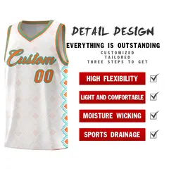 White Side Blocks Sports Uniform Basketball Jersey 2