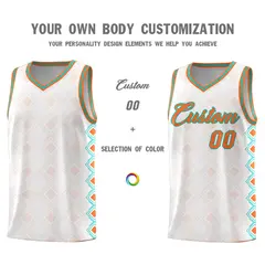 White Side Blocks Sports Uniform Basketball Jersey 3