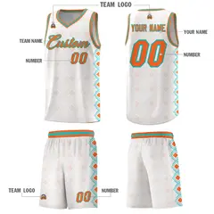 White Side Blocks Sports Uniform Basketball Jersey 5