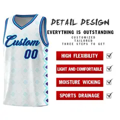 White Side Blocks Sports Uniform Basketball Jersey 2