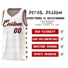White Side Blocks Sports Uniform Basketball Jersey 2