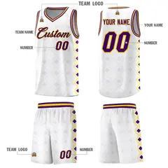 White Side Blocks Sports Uniform Basketball Jersey 5