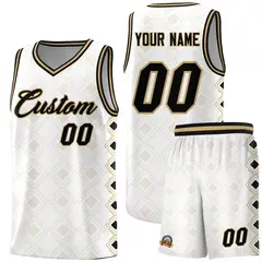 White Side Blocks Sports Uniform Basketball Jersey 1