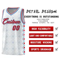 White Side Blocks Sports Uniform Basketball Jersey 2