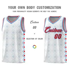 White Side Blocks Sports Uniform Basketball Jersey 3