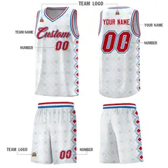 White Side Blocks Sports Uniform Basketball Jersey 5