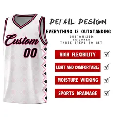 White Side Blocks Sports Uniform Basketball Jersey 2