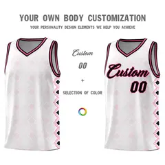 White Side Blocks Sports Uniform Basketball Jersey 3