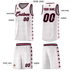 White Side Blocks Sports Uniform Basketball Jersey 5