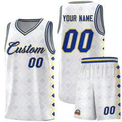 White Side Blocks Sports Uniform Basketball Jersey