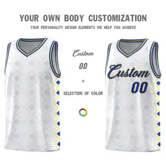 White Side Blocks Sports Uniform Basketball Jersey 3