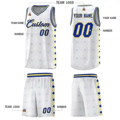 White Side Blocks Sports Uniform Basketball Jersey 5
