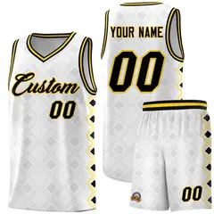 White Side Blocks Sports Uniform Basketball Jersey 1
