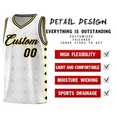 White Side Blocks Sports Uniform Basketball Jersey 2
