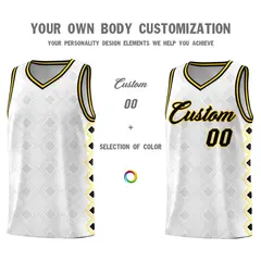 White Side Blocks Sports Uniform Basketball Jersey 3