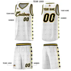 White Side Blocks Sports Uniform Basketball Jersey 5