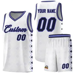 White Side Blocks Sports Uniform Basketball Jersey 1