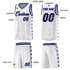 White Side Blocks Sports Uniform Basketball Jersey 5