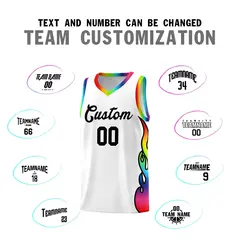 White Side Flame Pattern Fashion Sports Basketball Jersey 4