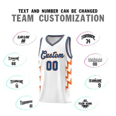 White Side Lightning Graffiti Basketball Uniform Jersey 4