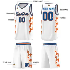White Side Lightning Graffiti Basketball Uniform Jersey 5
