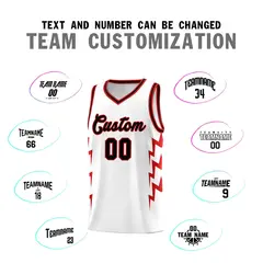 White Side Lightning Graffiti Basketball Uniform Jersey 4