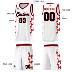 White Side Lightning Graffiti Basketball Uniform Jersey 5