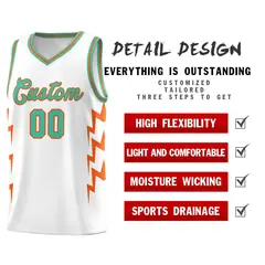 White Side Lightning Graffiti Basketball Uniform Jersey 2