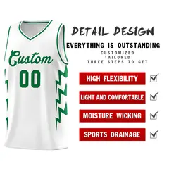 White Side Lightning Graffiti Basketball Uniform Jersey 2