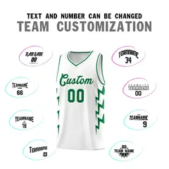 White Side Lightning Graffiti Basketball Uniform Jersey 4