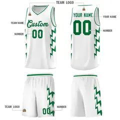 White Side Lightning Graffiti Basketball Uniform Jersey 5